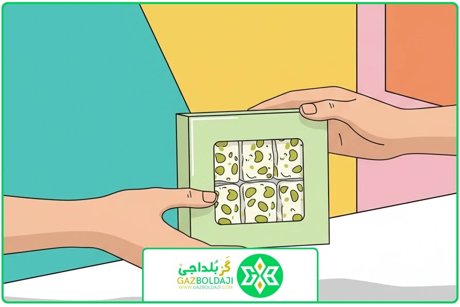 درصد ترکیبات | خرید گز تازه مغز دار