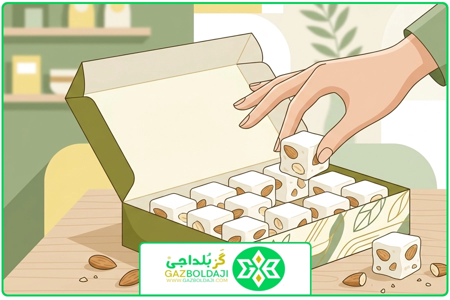 تصویر شاخص | خرید گز بادامی بلداجی