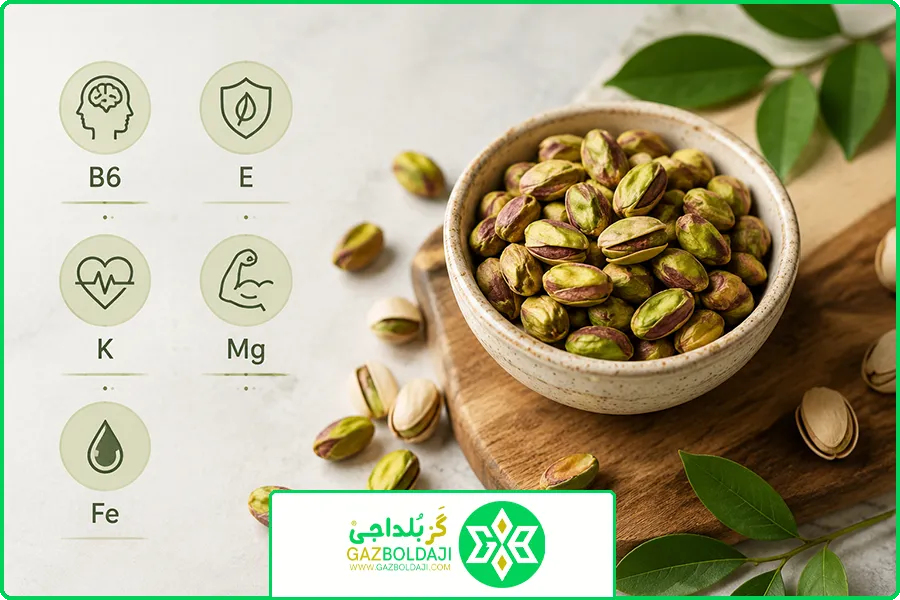 ارزش غذایی گز | ویتامین‌ها و مواد معدنی موجود در پسته