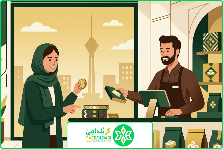 ظاهر گز | خرید گز سکه ای در تهران