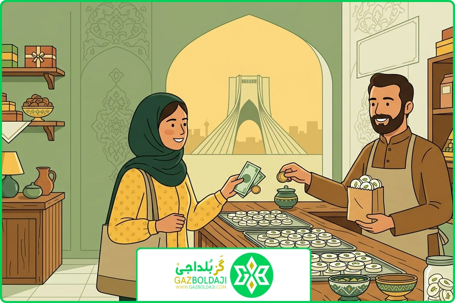تاثیر مسافت | خرید گز سکه ای در تهران