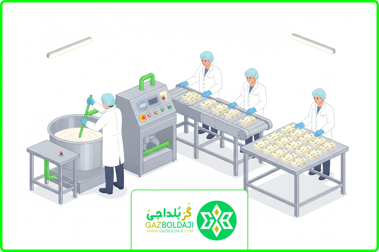 ماشین آلات | اصول بهداشت تولید گز